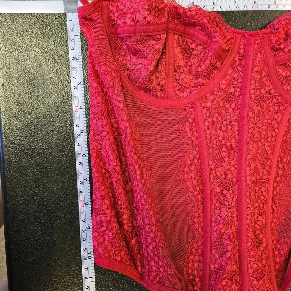 Festival Lace Corset Top Coquette Y2K Whimsigoth‎ Vamp XL